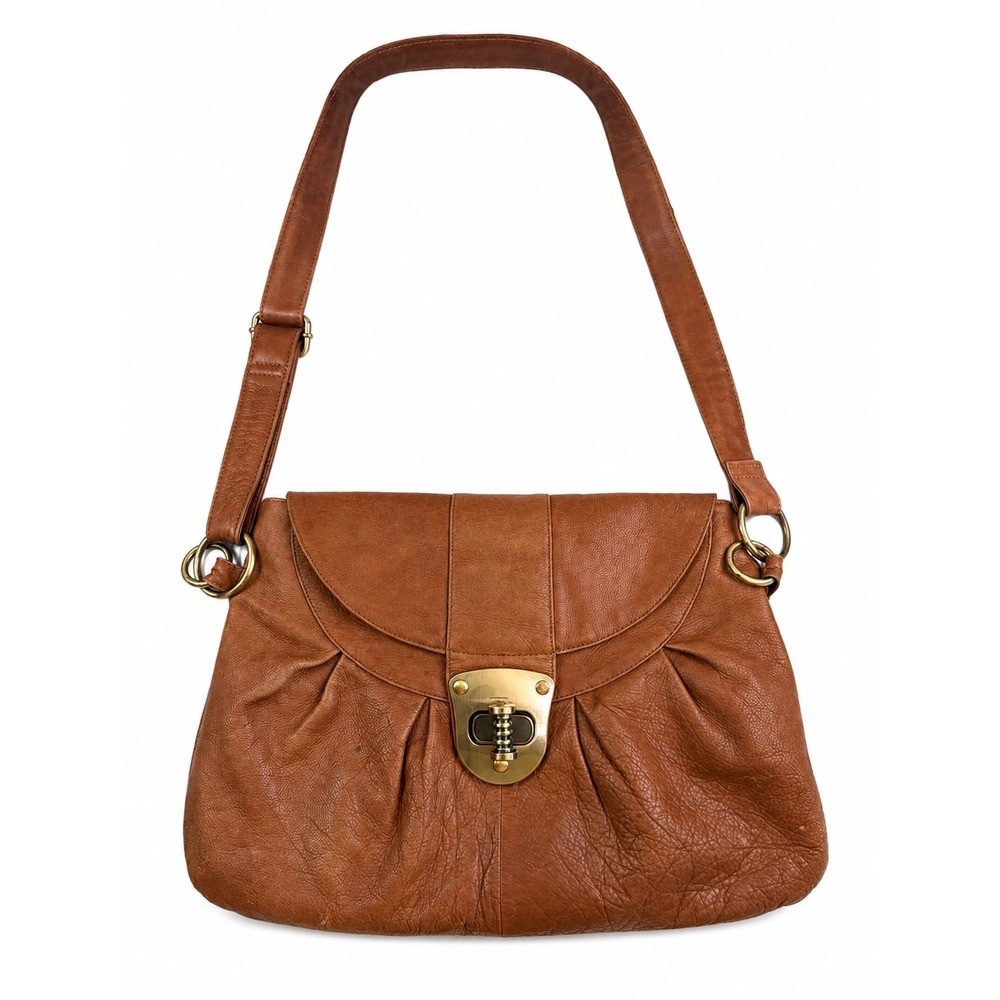 Aldo Vintage Y2K Brown Faux Pebbled Leather Shoulder Bag Purse